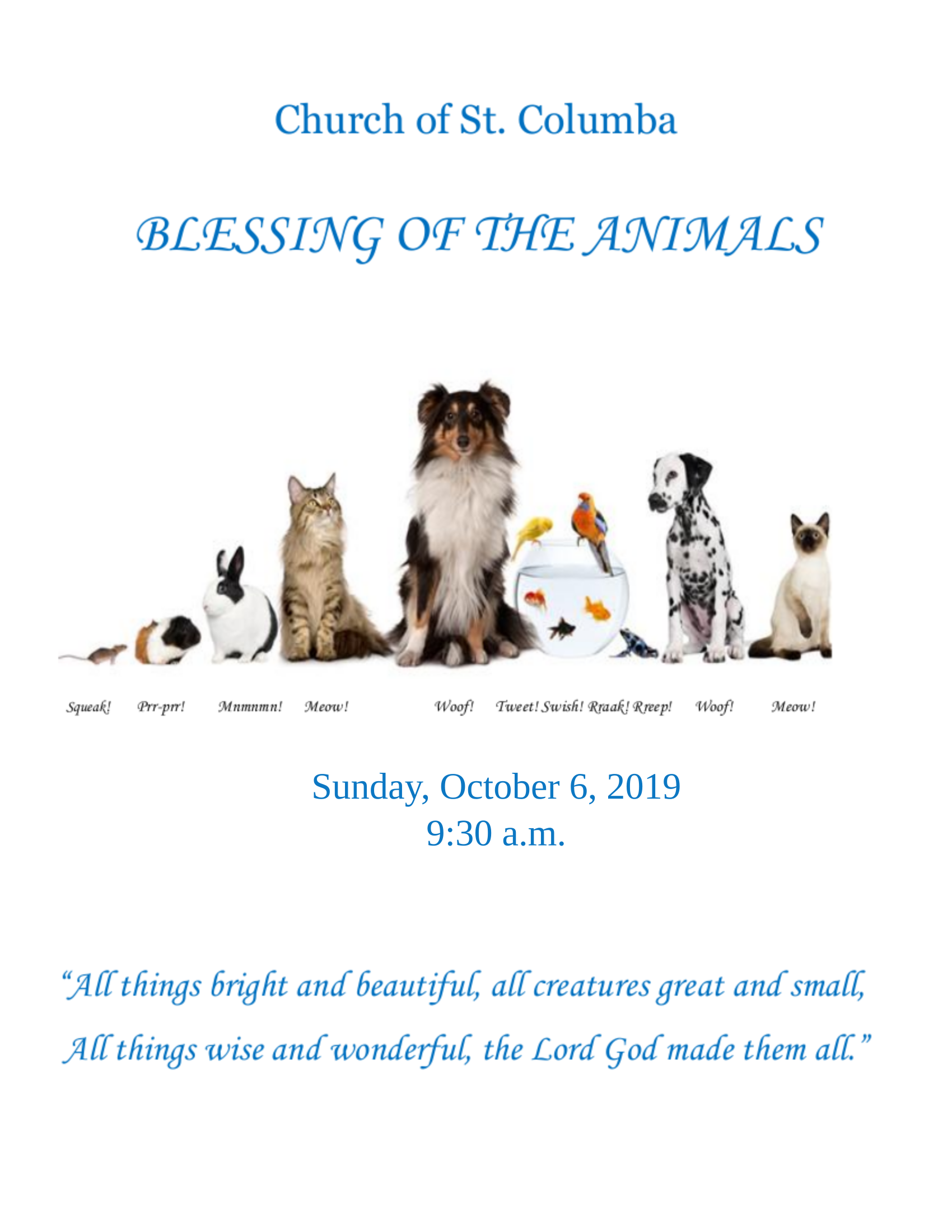 Blessing of the Animals